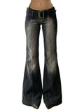 Miss Sixty rare belted flared y2k vintage pants