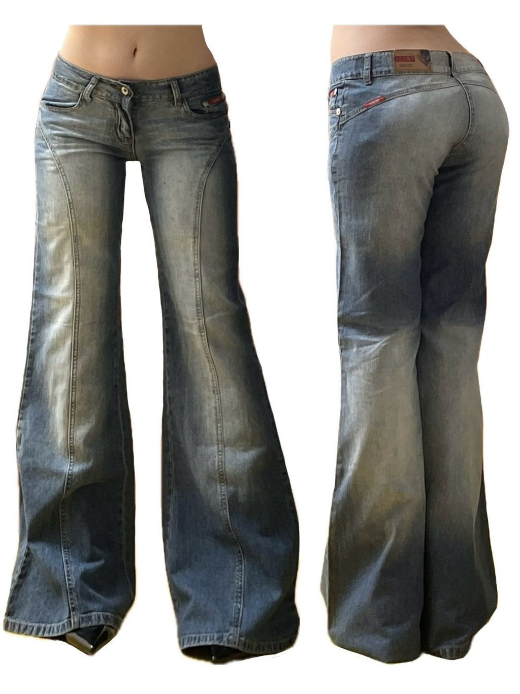vintage baggy flared jeans y2k