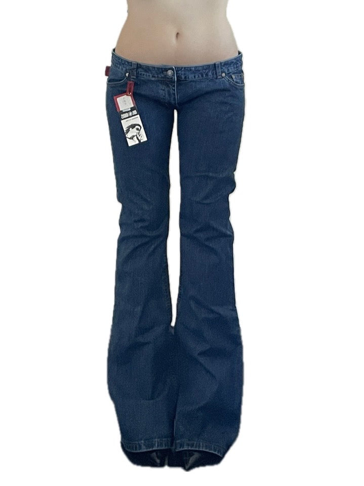 super low rise flared y2k jeans