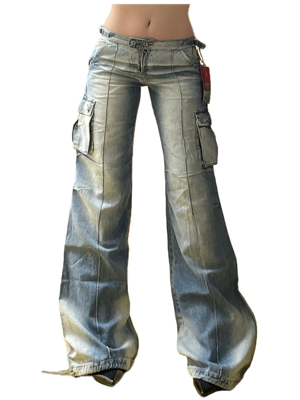Vintage low rise baggy flared y2k jeans - 2000s
