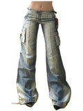 Vintage low rise baggy flared y2k jeans - 2000s