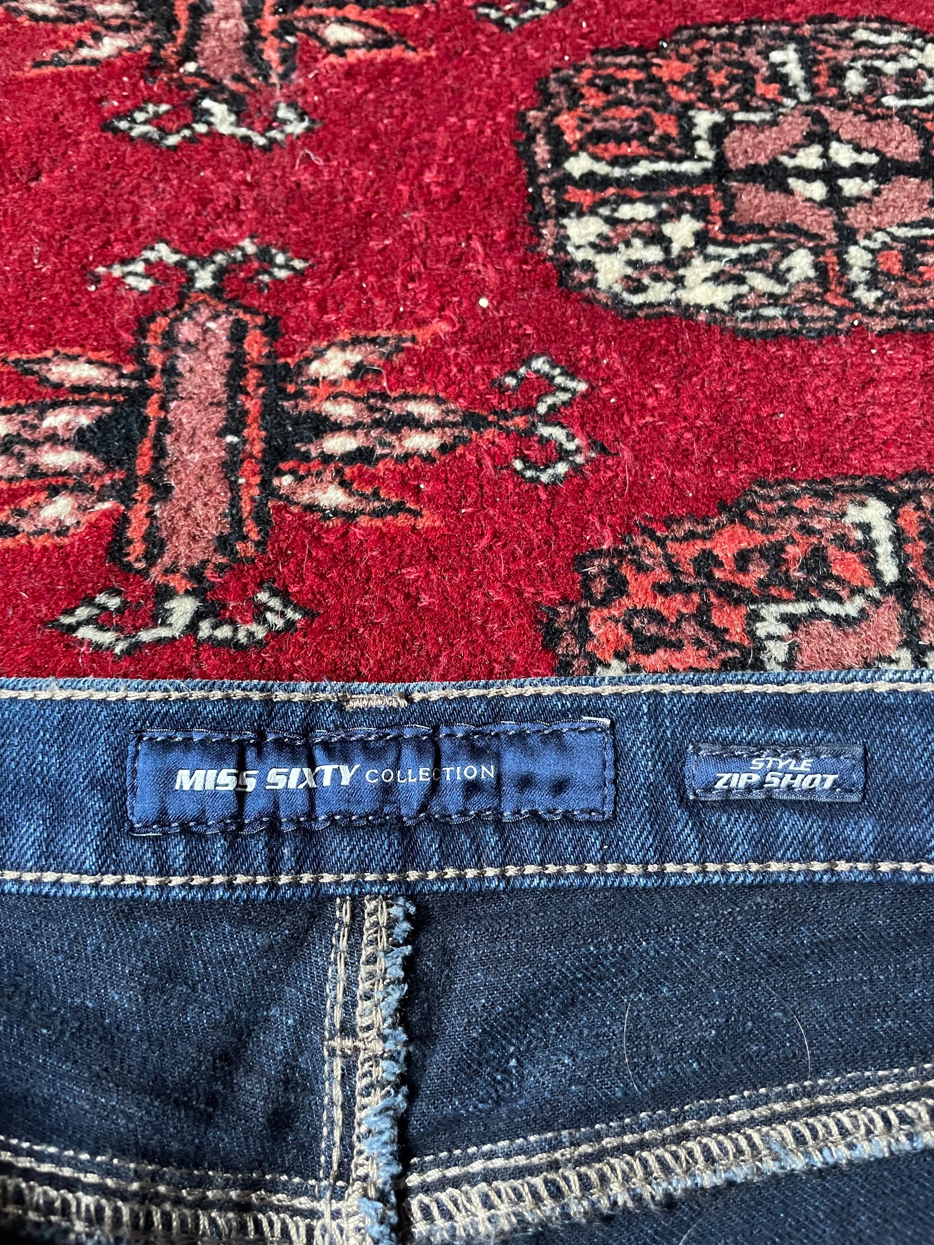 Miss Sixty super low rise skinny moto jeans y2k