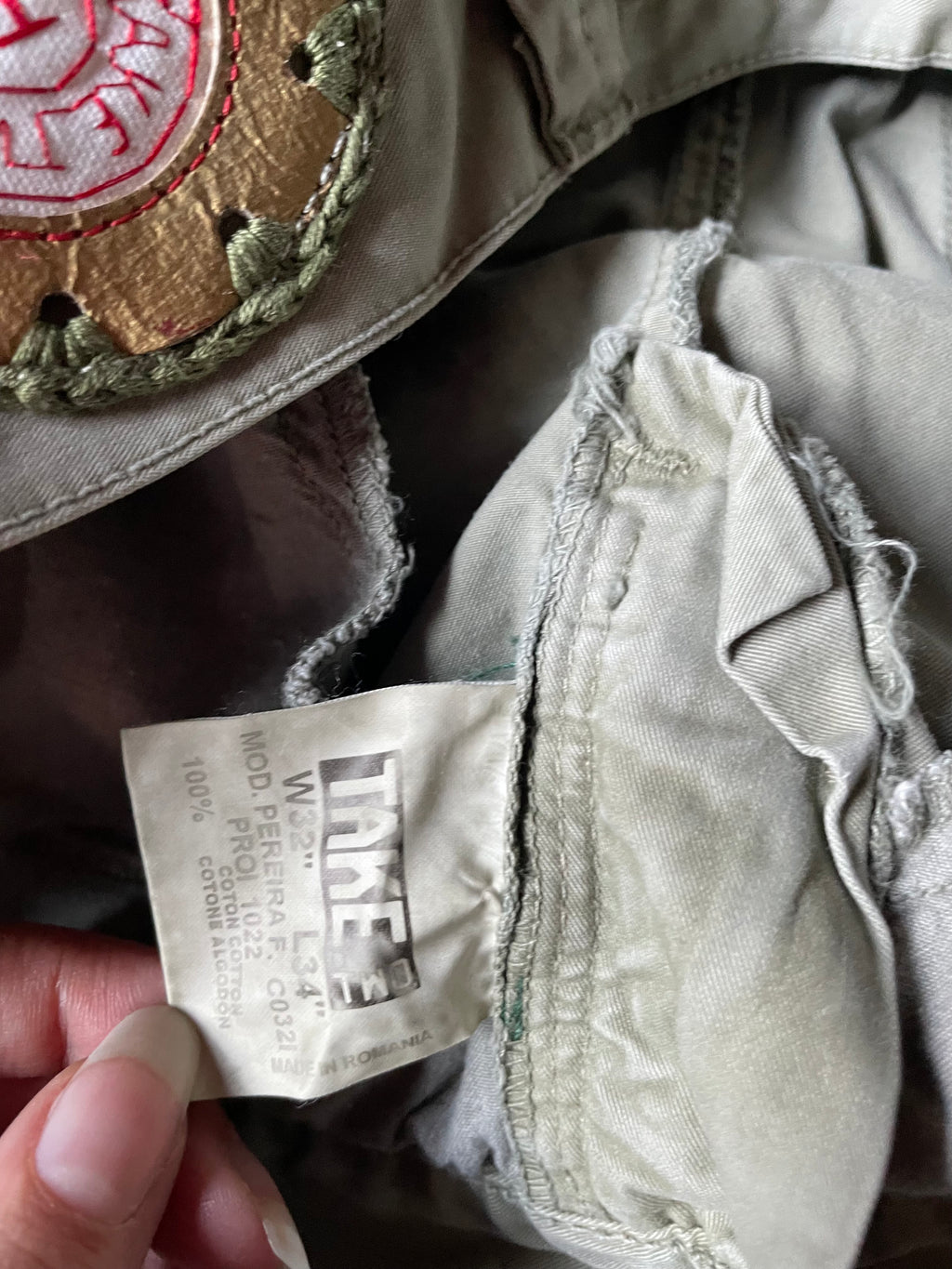 Jeans Take Two low rise y2k embroidery borchie cargo pocket