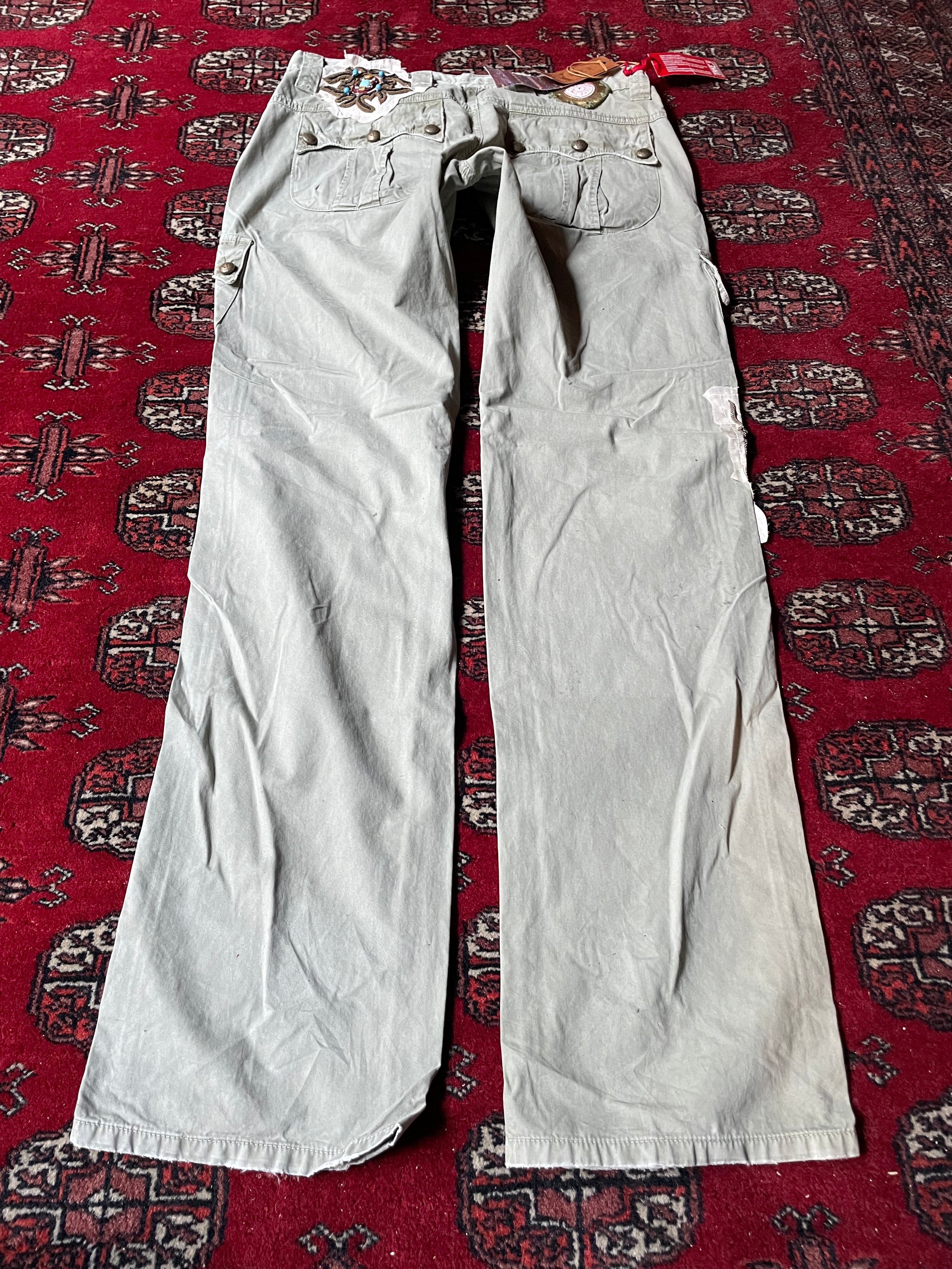 Jeans Take Two low rise y2k embroidery borchie cargo pocket