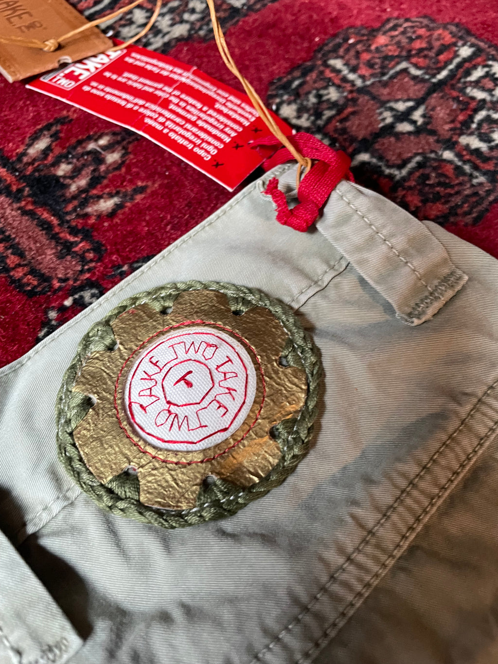 Jeans Take Two low rise y2k embroidery borchie cargo pocket