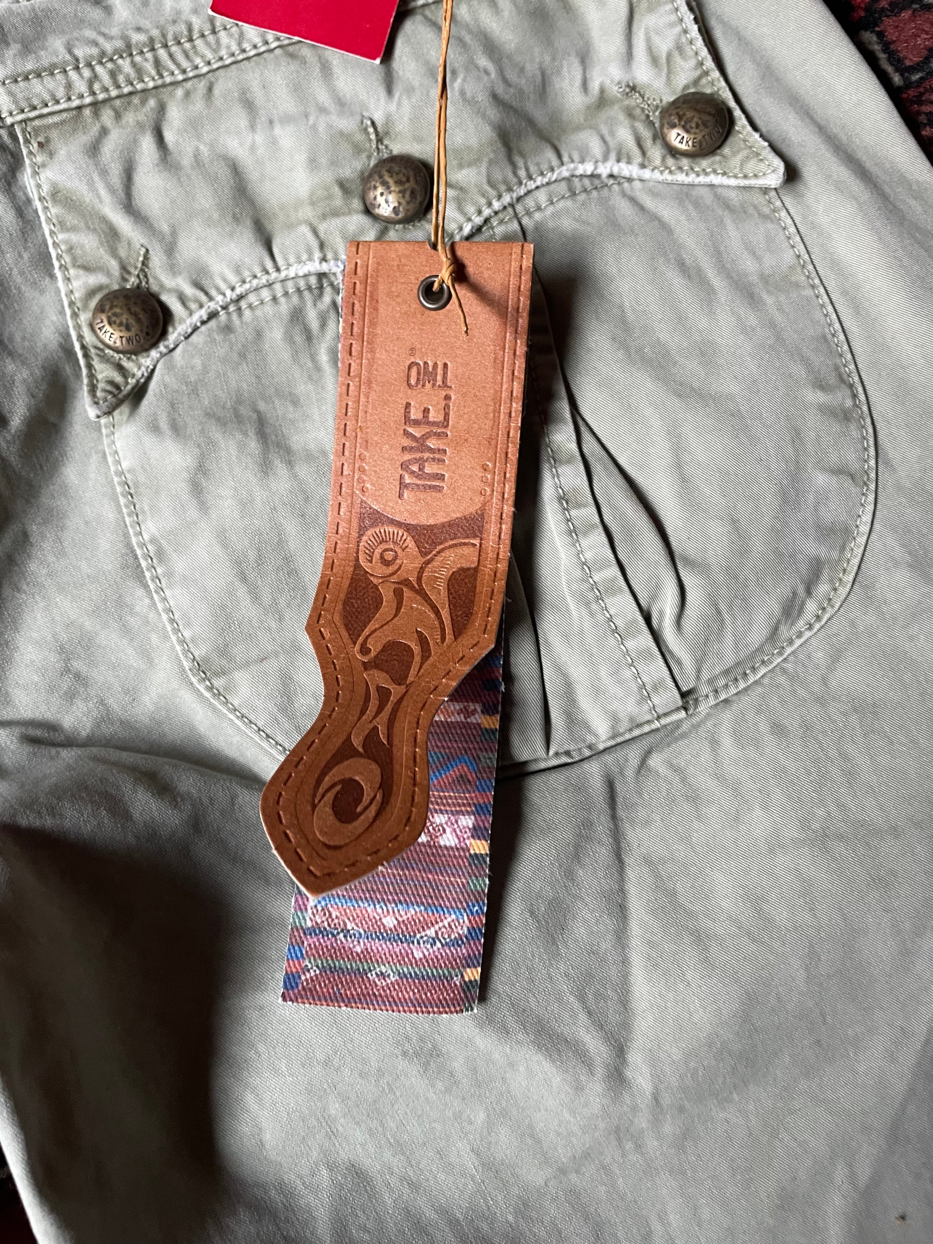 Jeans Take Two low rise y2k embroidery borchie cargo pocket