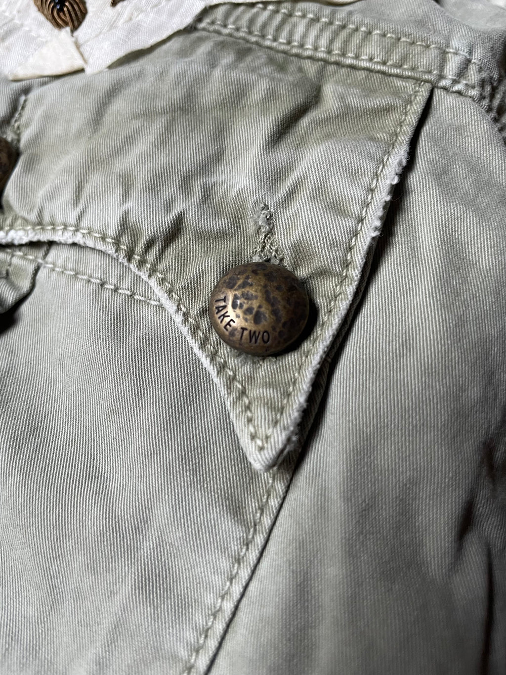 Jeans Take Two low rise y2k embroidery borchie cargo pocket