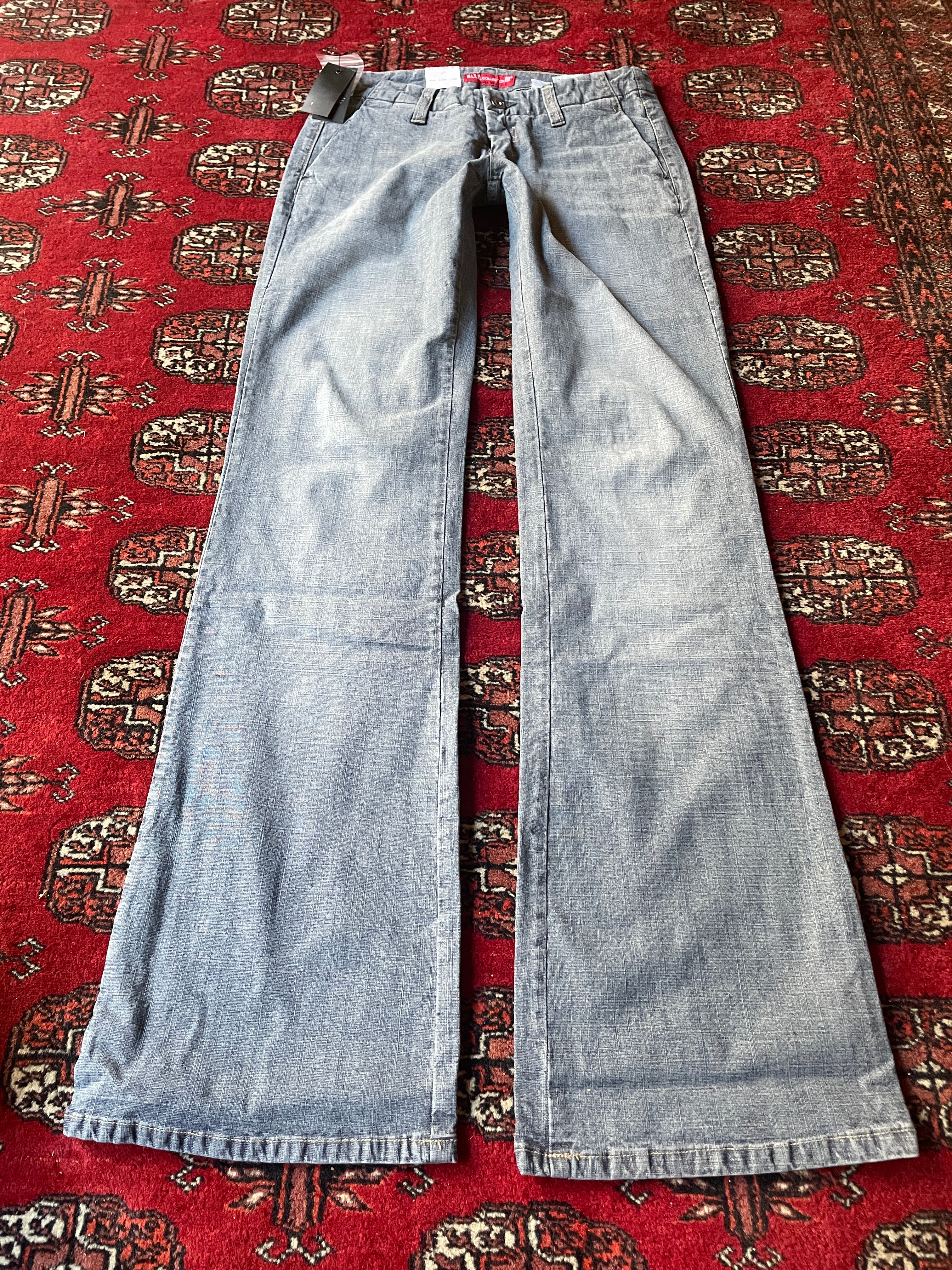 super low rise flared Blu collection jeans