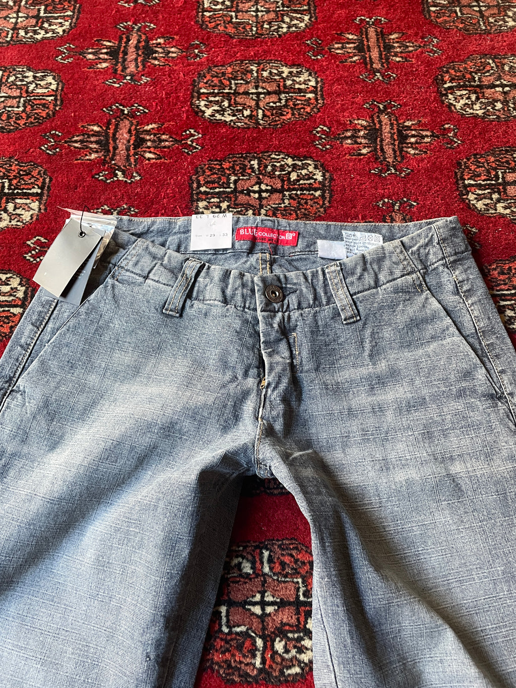 super low rise flared Blu collection jeans