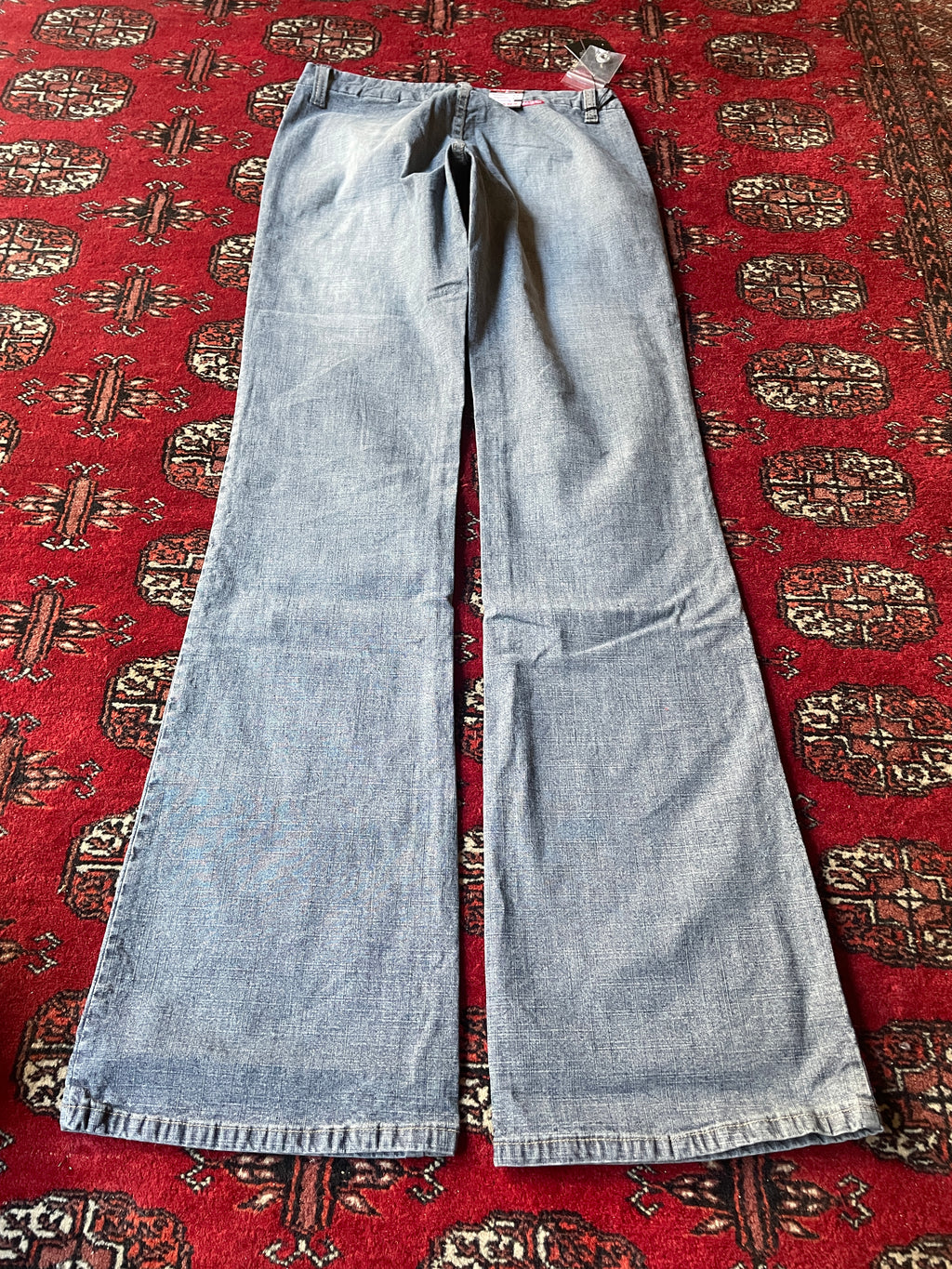 super low rise flared Blu collection jeans