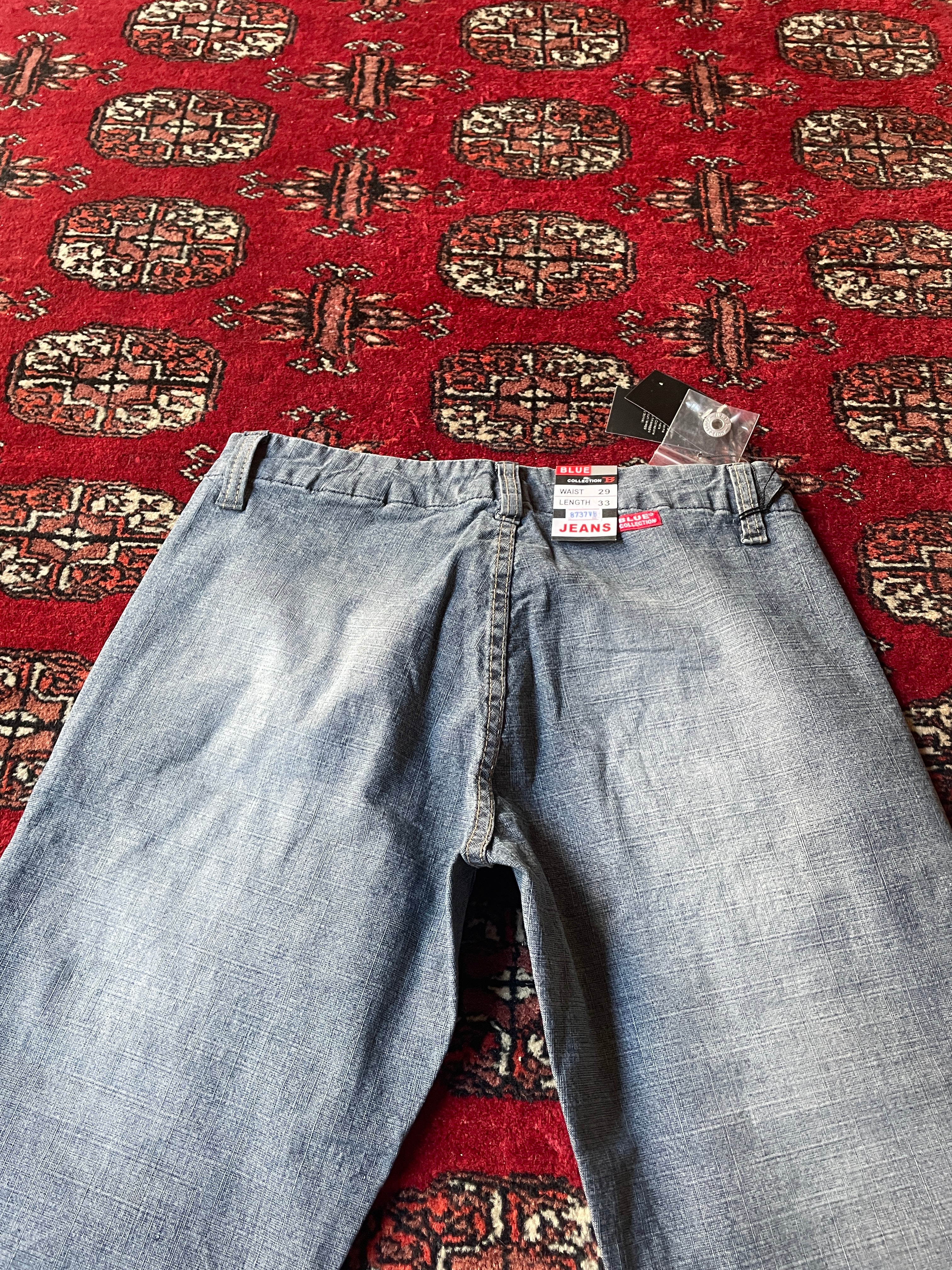 super low rise flared Blu collection jeans