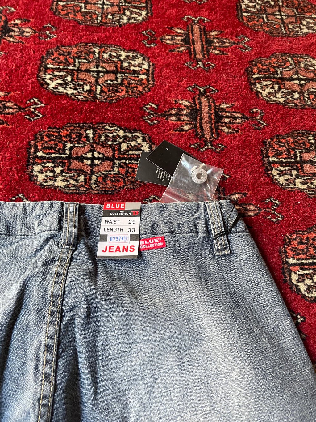 super low rise flared Blu collection jeans