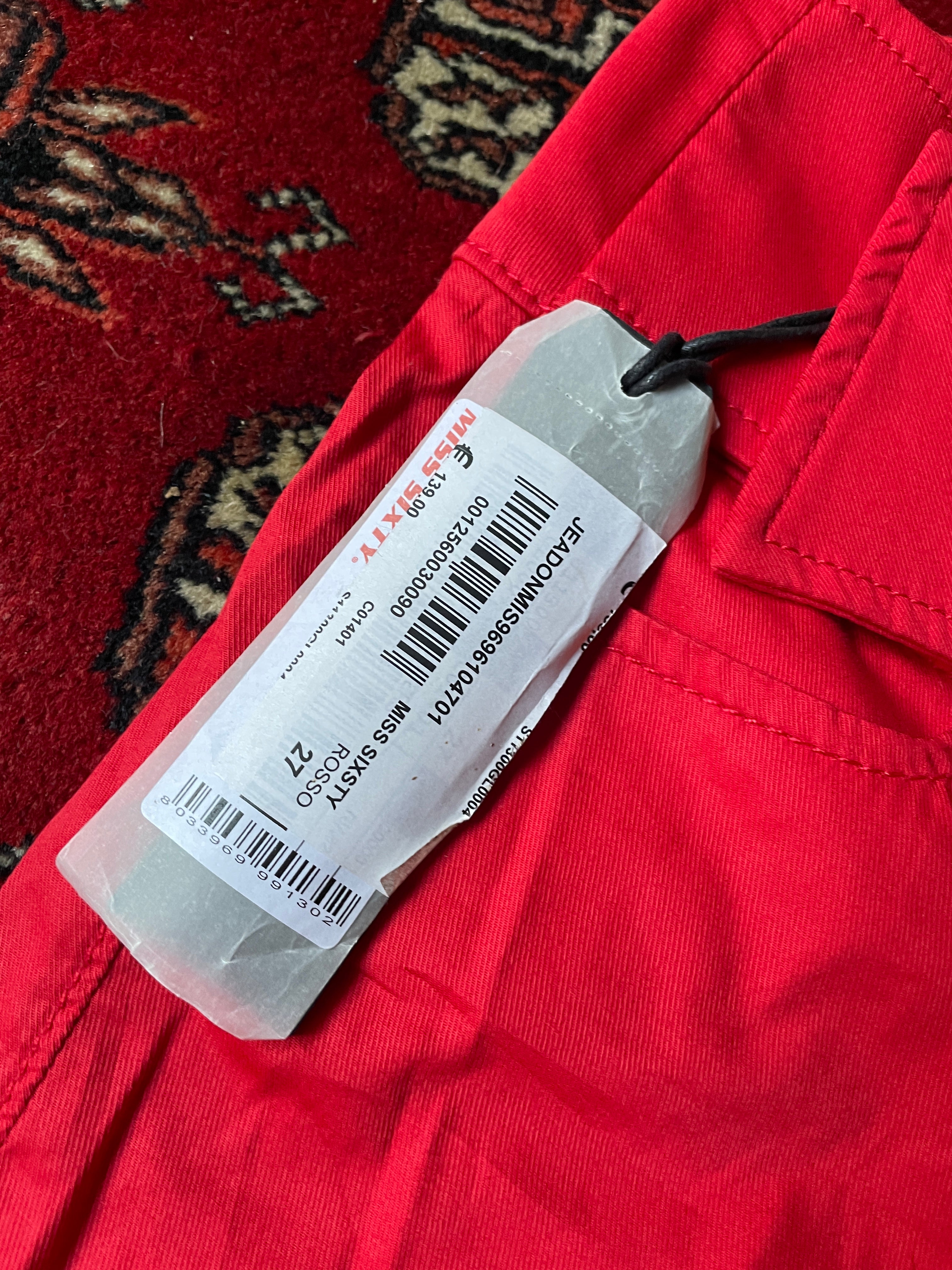 Miss Sixty rare belted y2k red pants