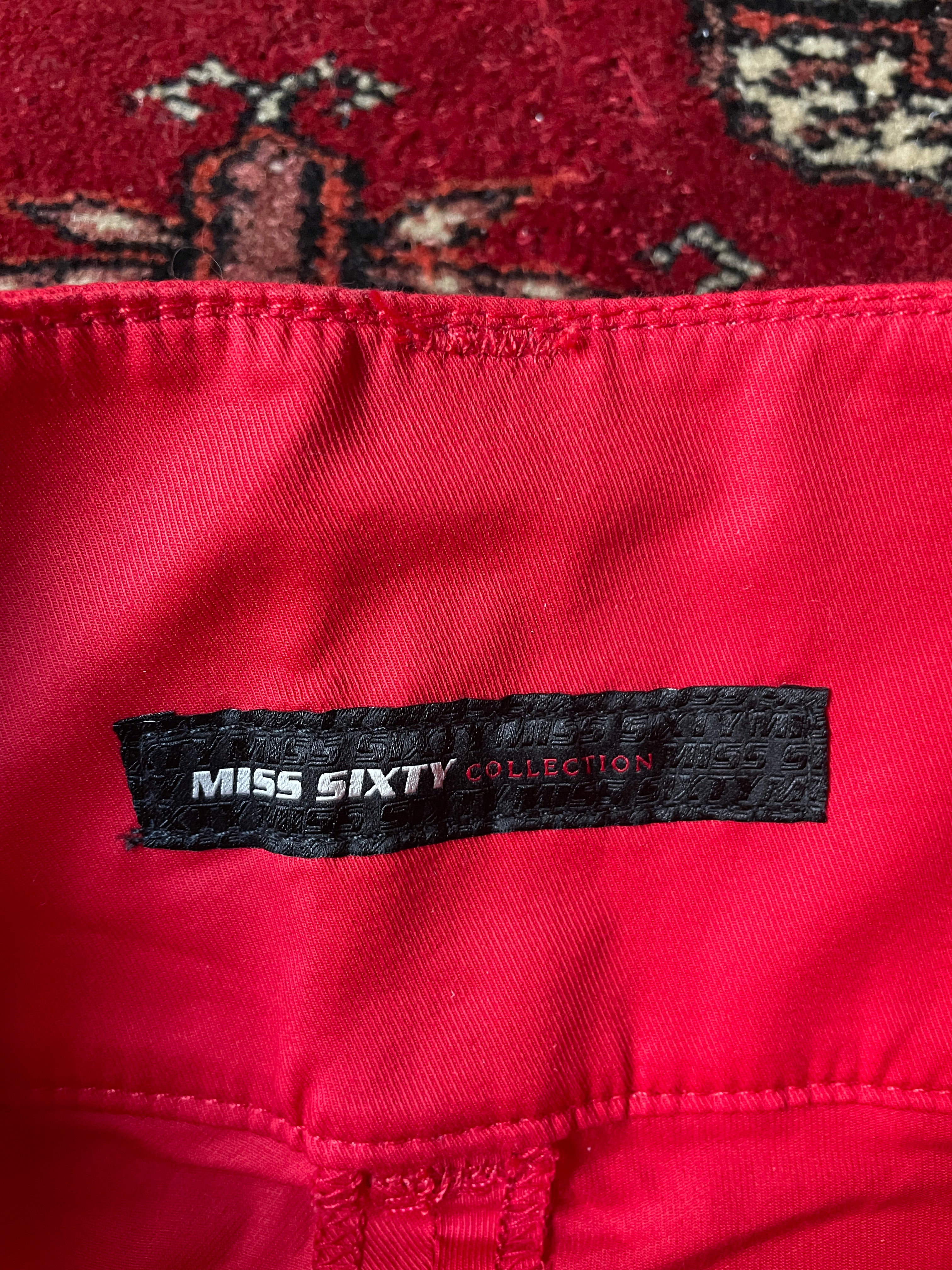 Miss Sixty rare belted y2k red pants