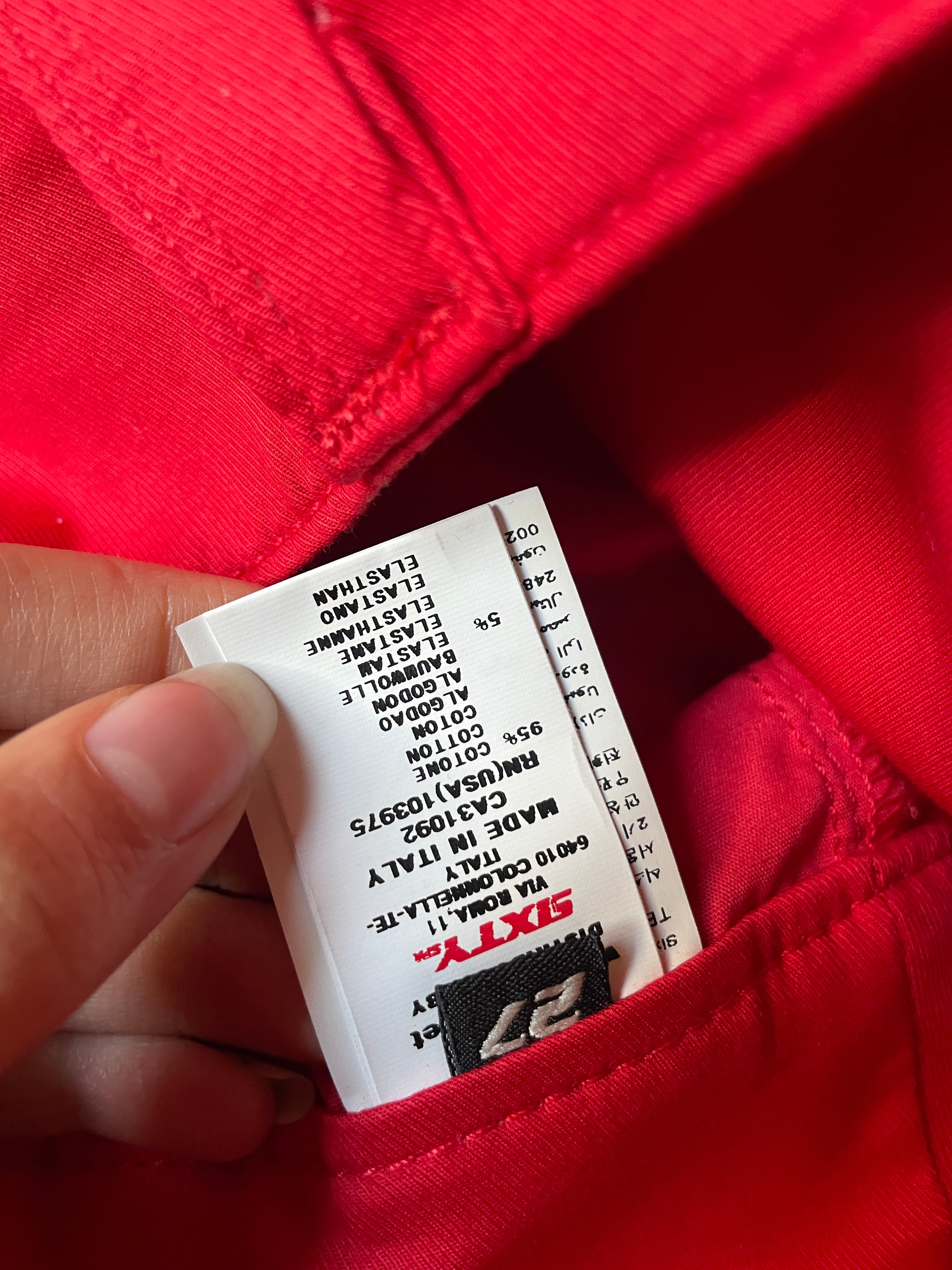 Miss Sixty rare belted y2k red pants