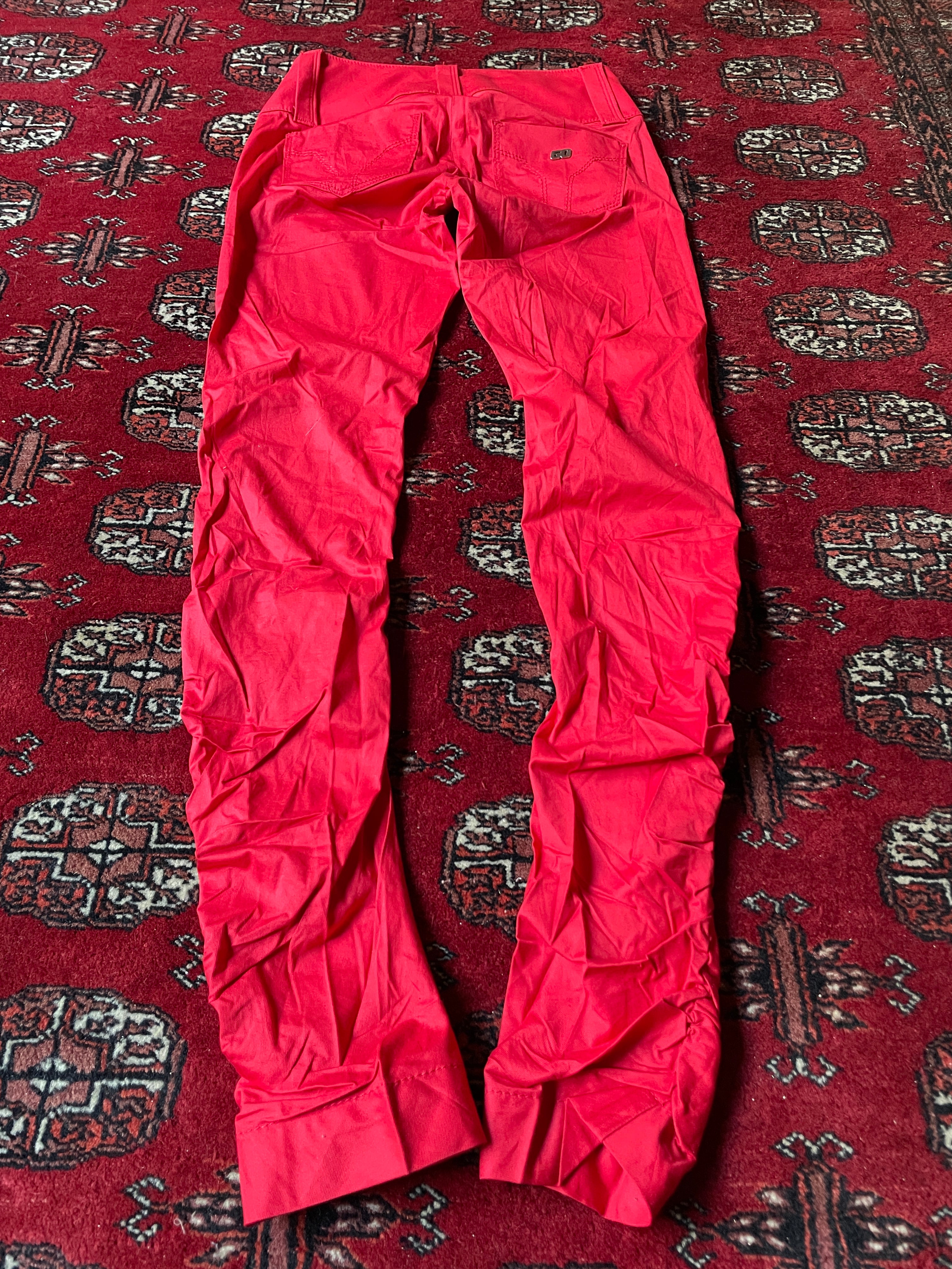 Miss Sixty rare belted y2k red pants
