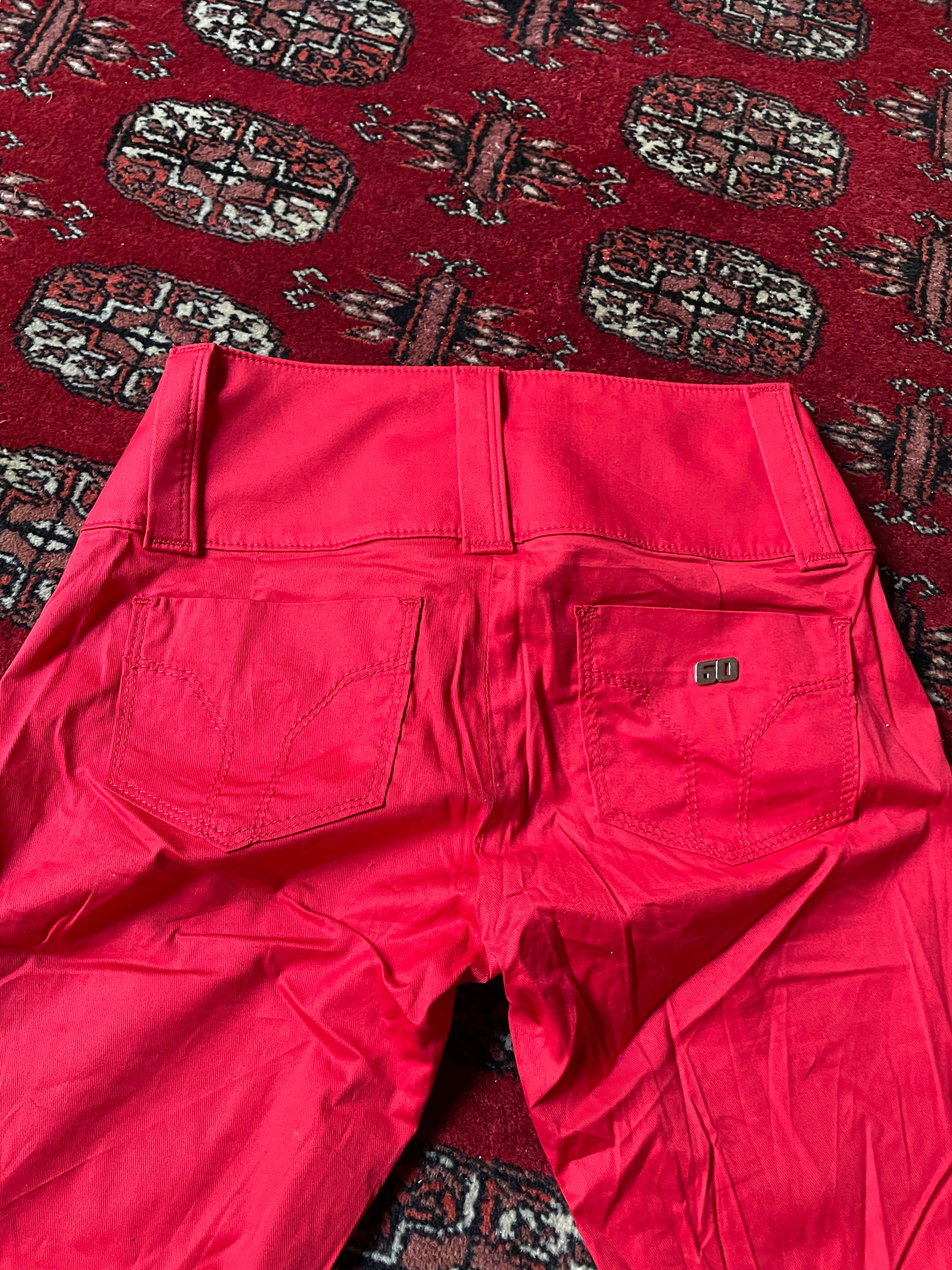 Miss Sixty rare belted y2k red pants