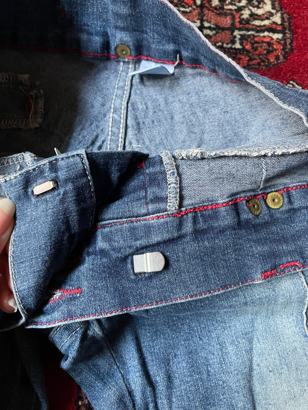 Vintage low rise belted flared jeans y2k