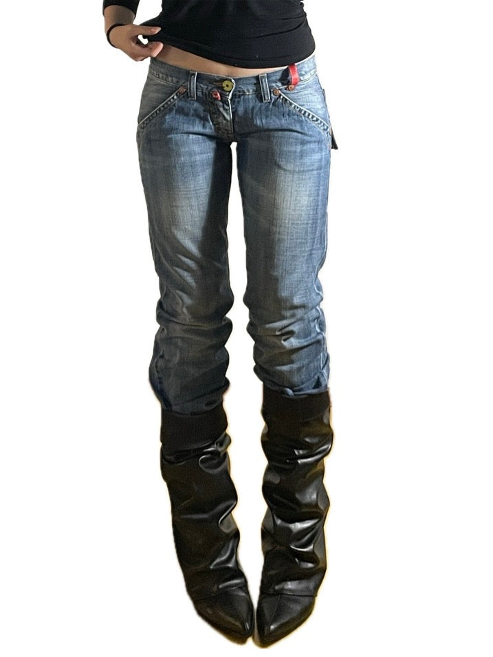 take two vintage low rise straight fit y2k jeans