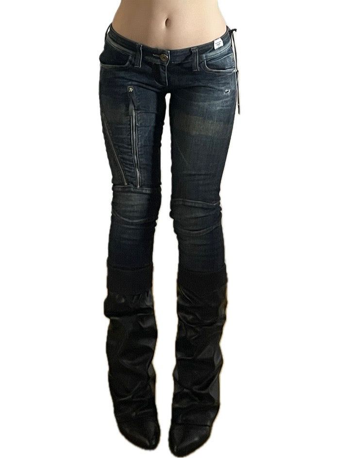 Miss Sixty super low rise zipped y2k skinny jeans