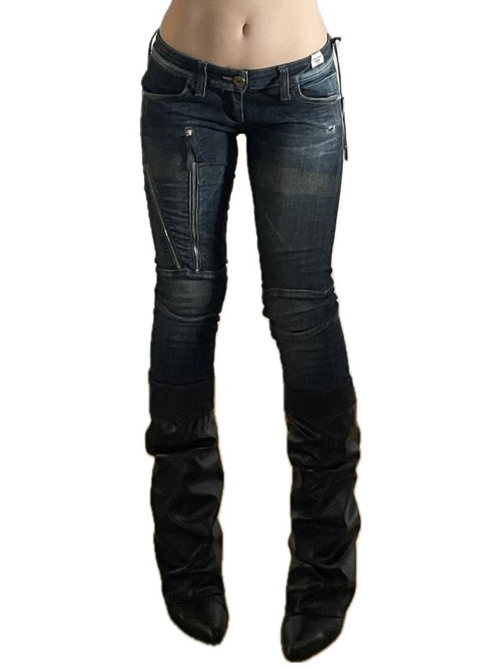 Miss Sixty super low rise zipped y2k skinny jeans