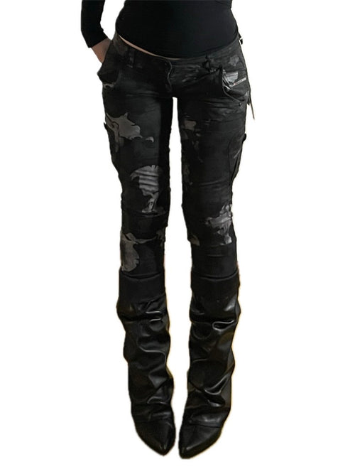 Diesel low rise camo y2k skinny pants