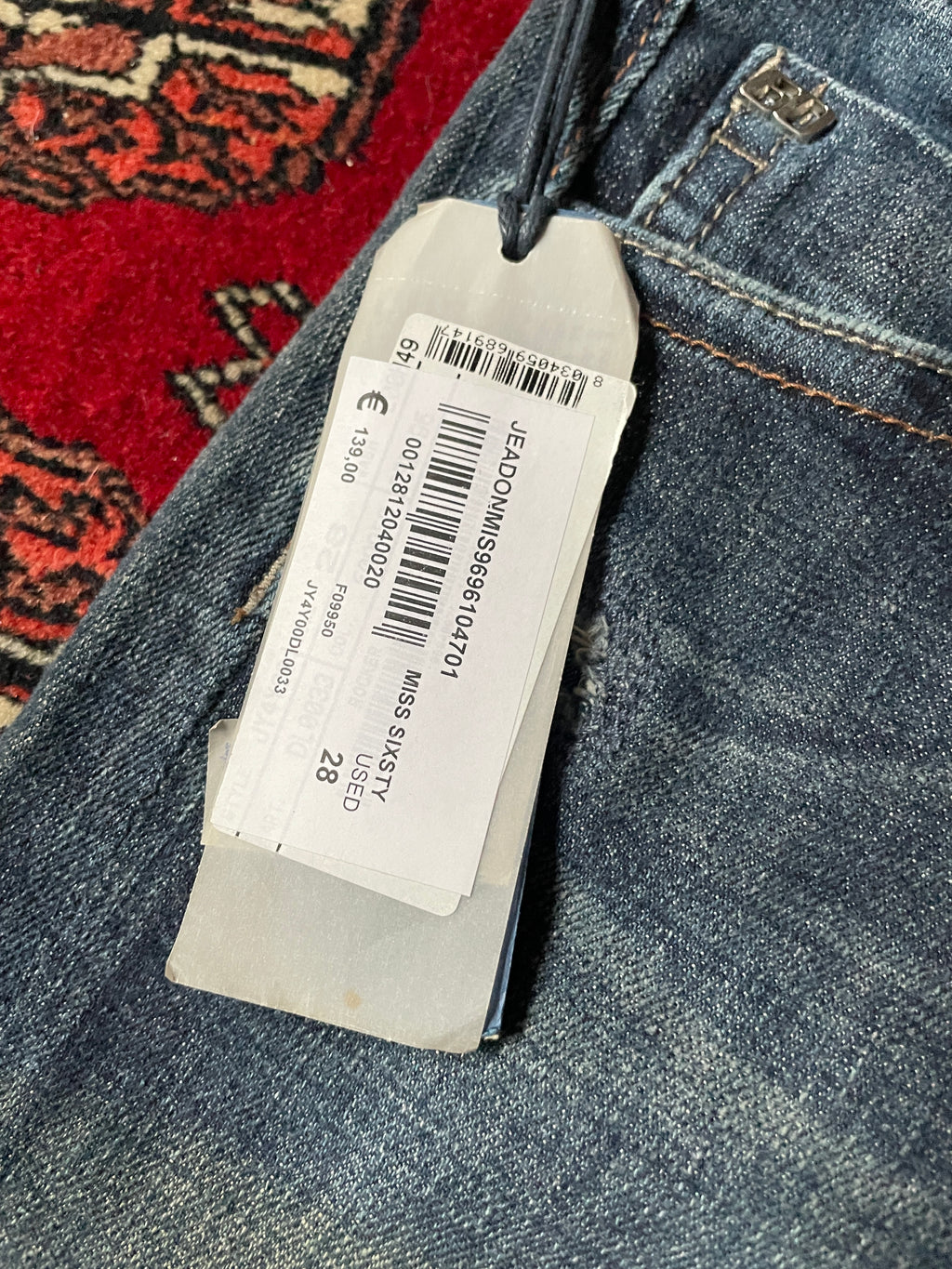 Miss Sixty super low rise zipped y2k skinny jeans