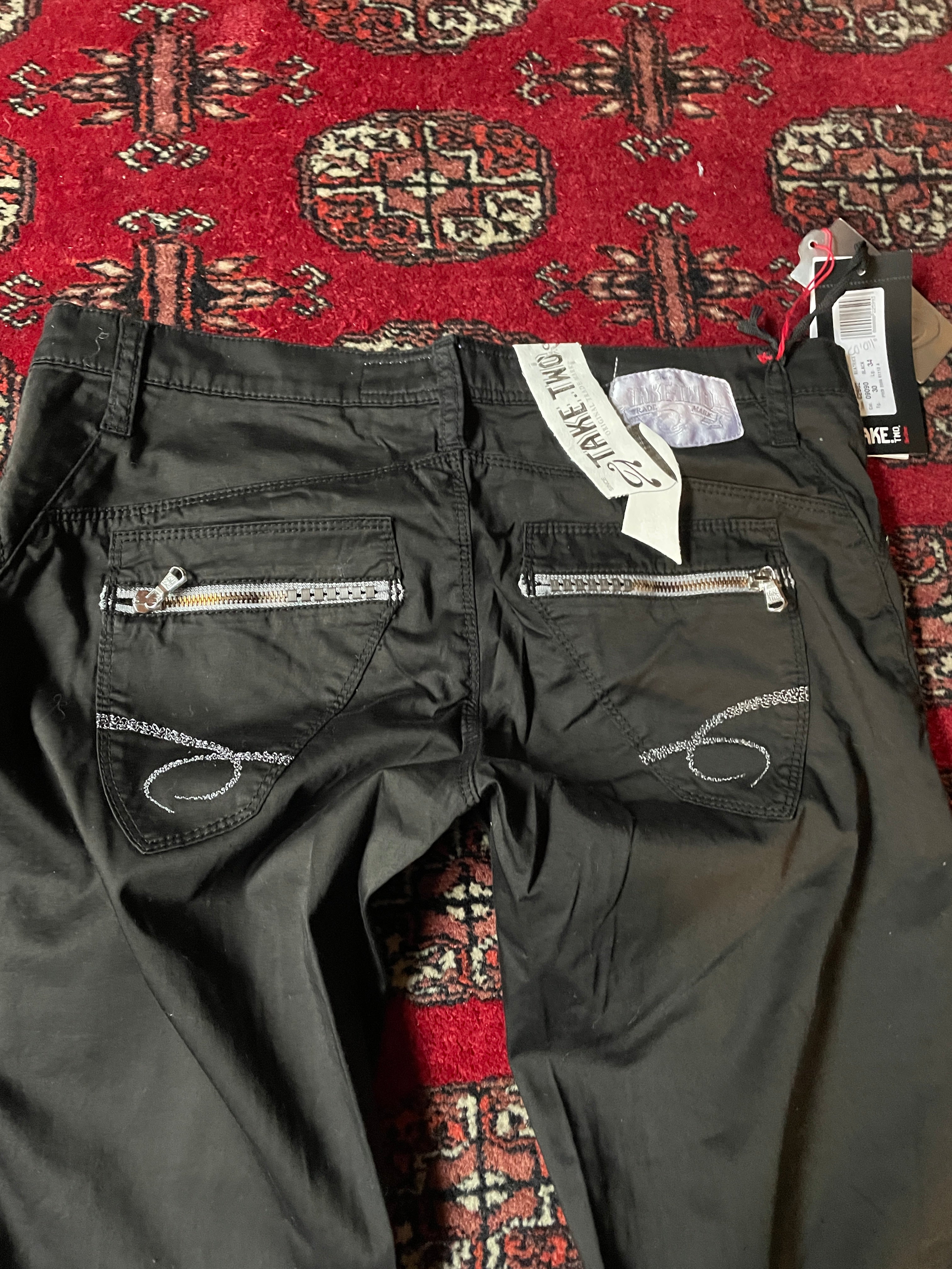 take two low rise skinny embroidery pocket y2k pants