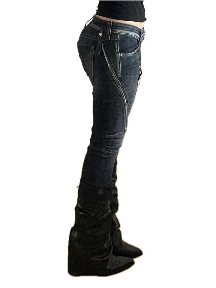 Miss Sixty super low rise zipped y2k skinny jeans