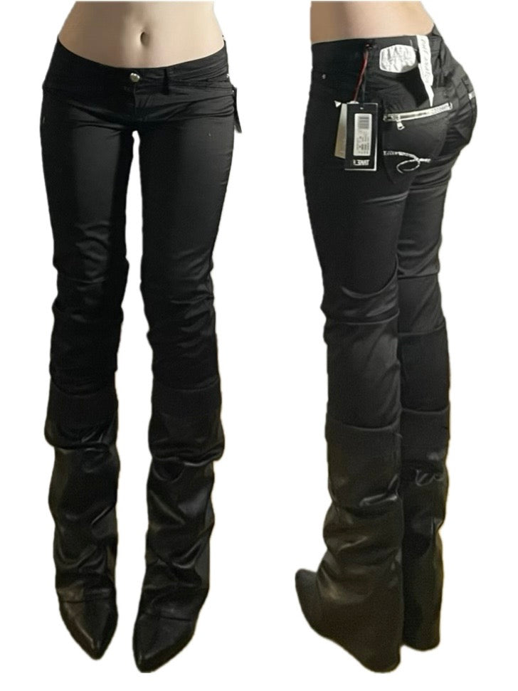 take two low rise skinny embroidery pocket y2k pants