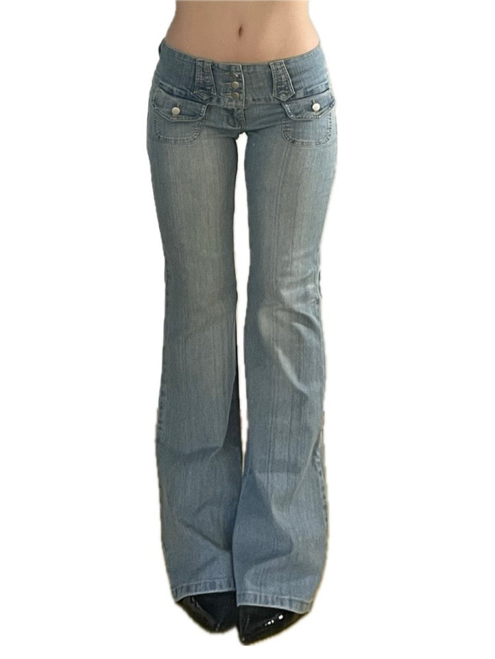 jeans low rise bootcut y2k anni 2000