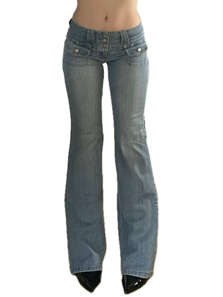 jeans low rise bootcut y2k anni 2000
