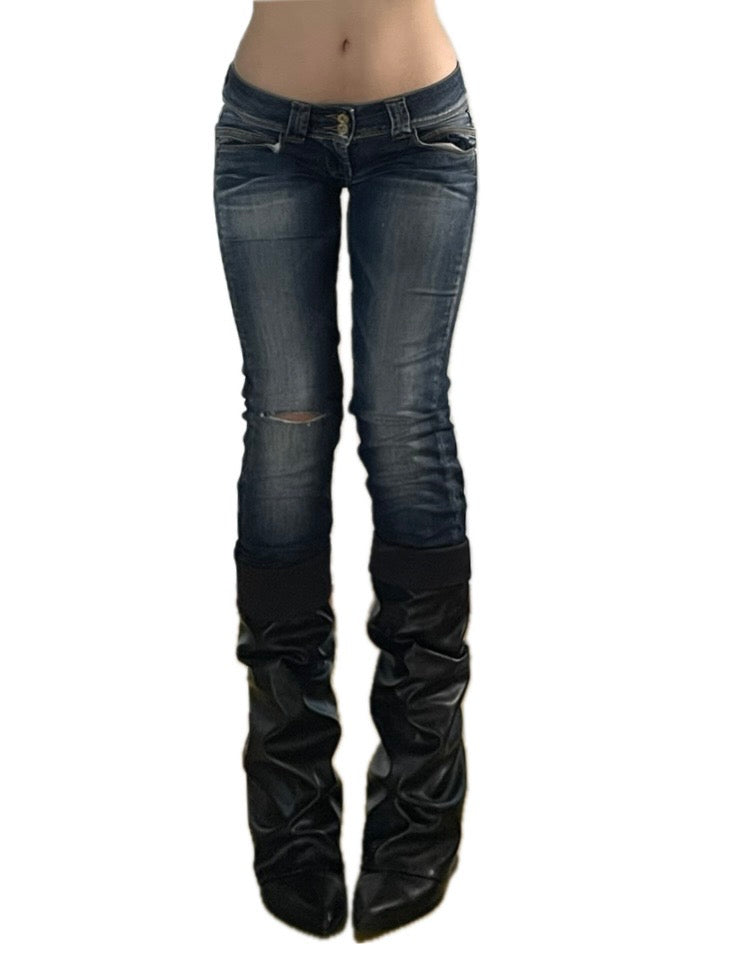 super low rise skinny pepe jeans y2k