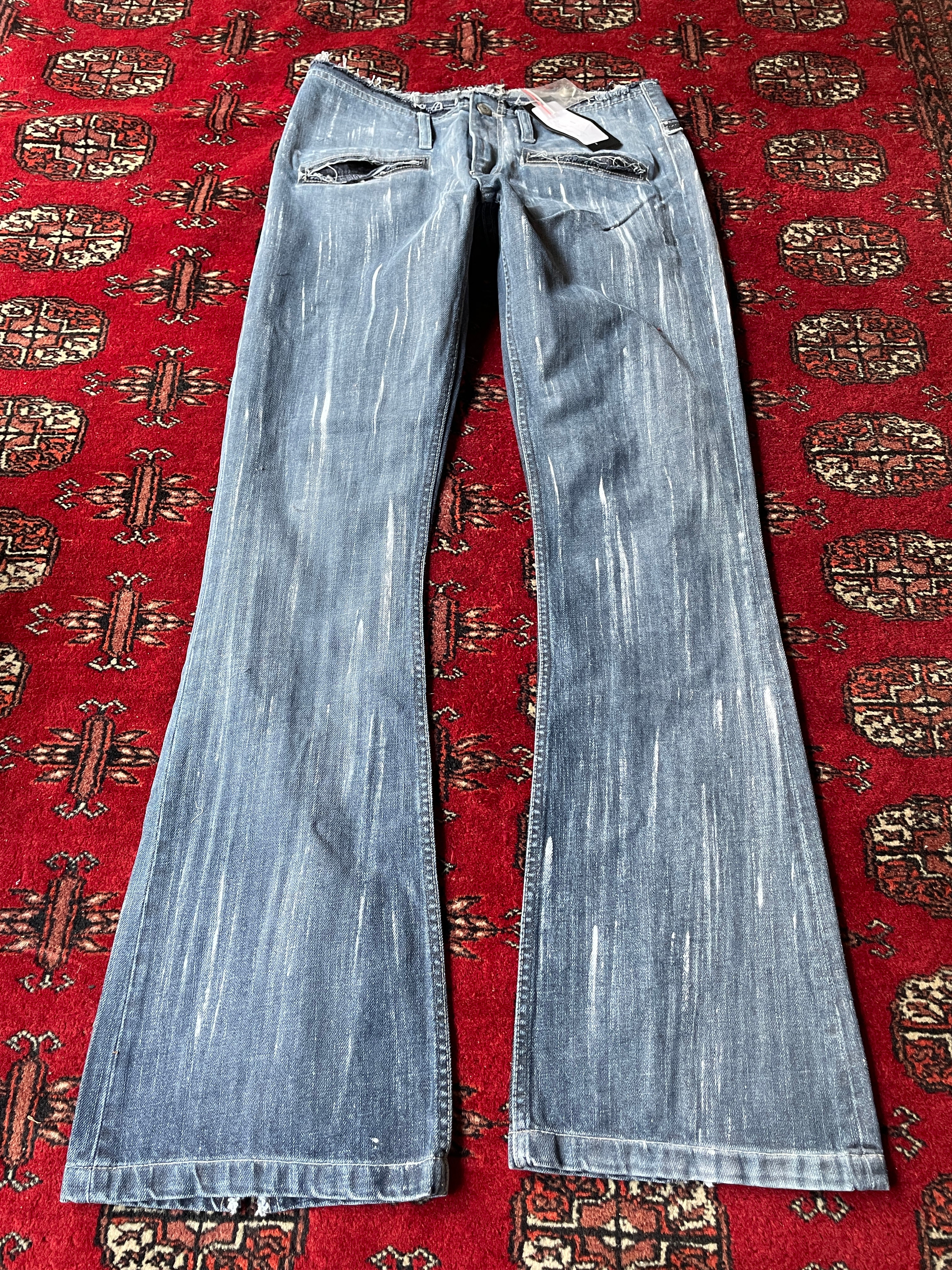 low rise flared zipped y2k jeans