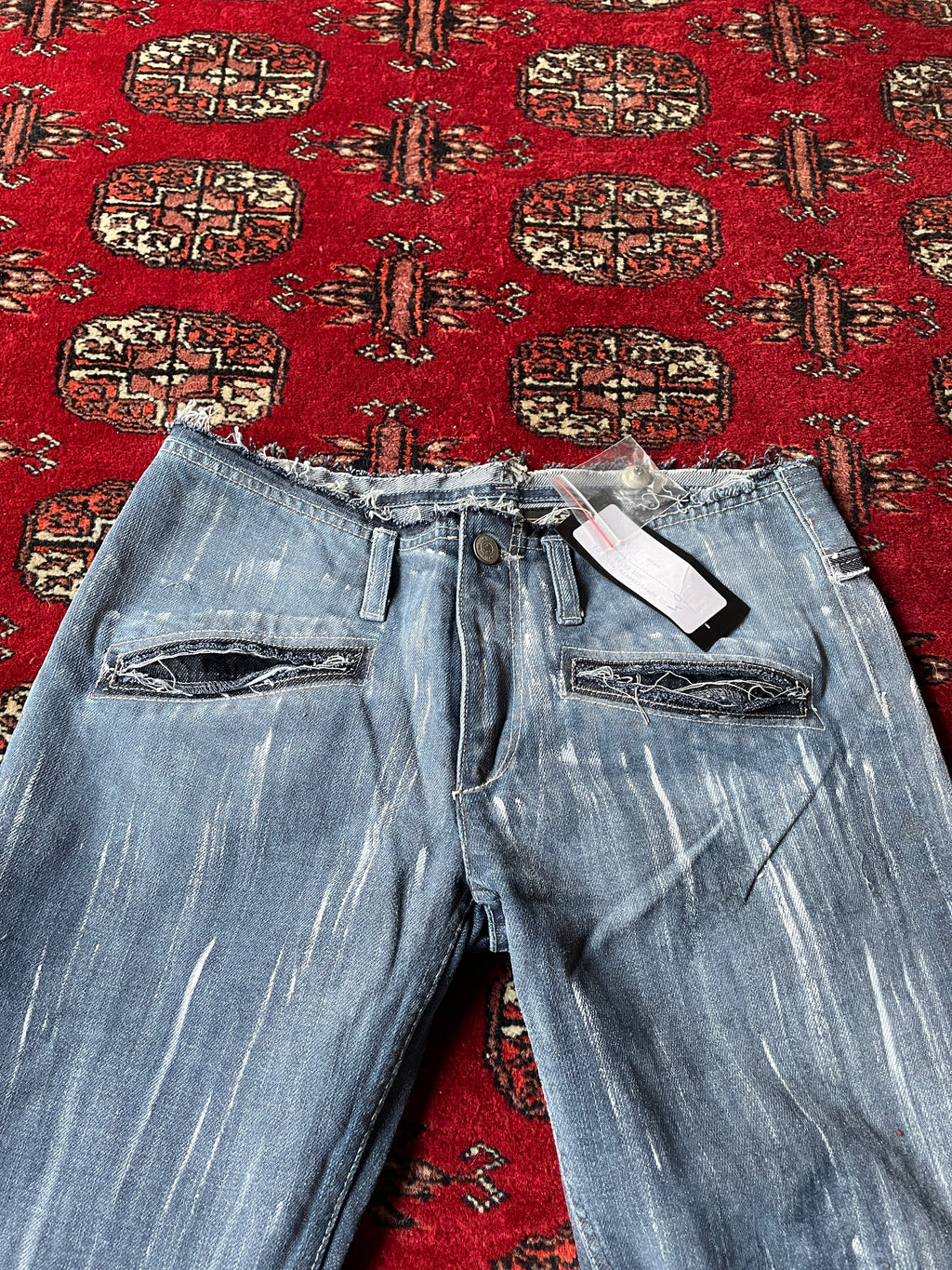 low rise flared zipped y2k jeans