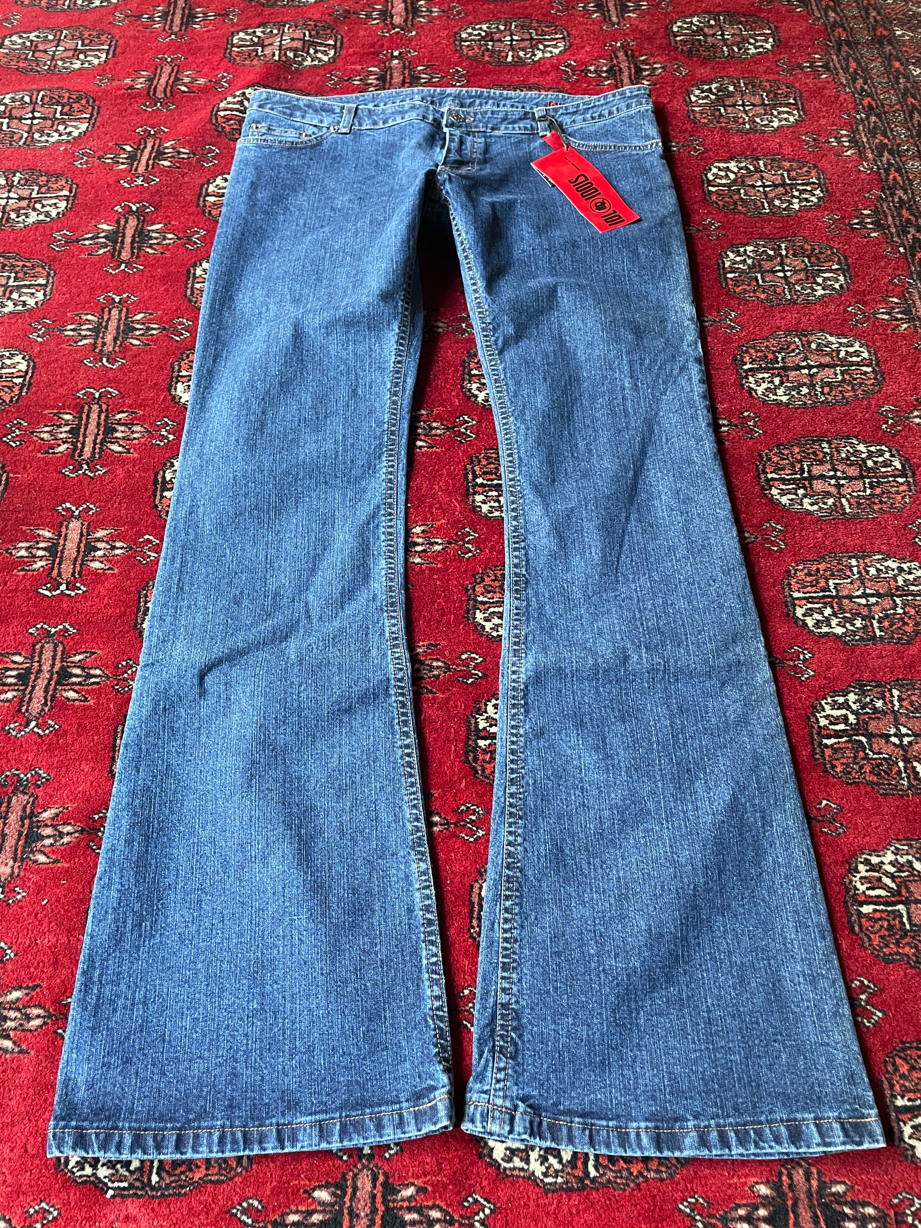 super low rise flared y2k jeans