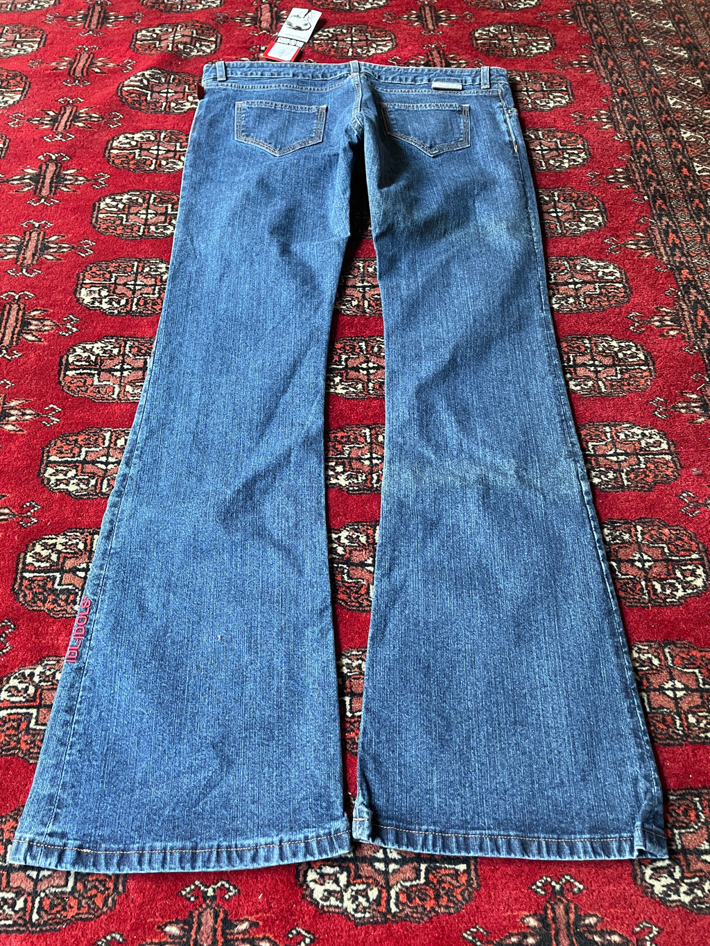 super low rise flared y2k jeans