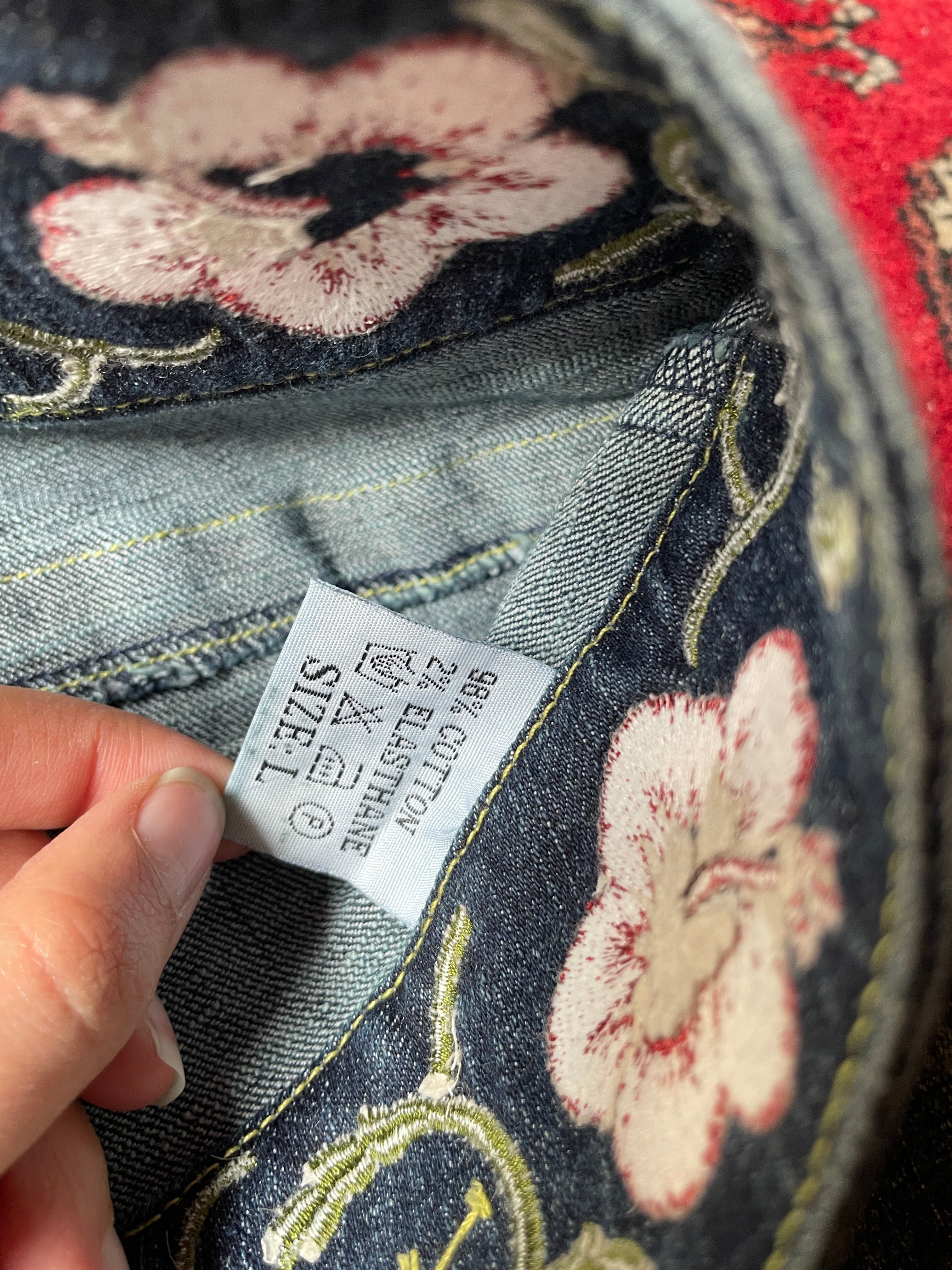 low rise embroidery straight fit y2k jeans