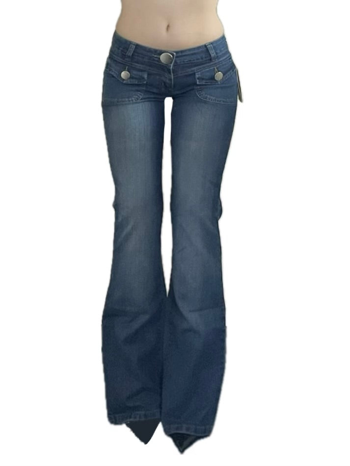 jeans bootcut low rise y2k anni 2000