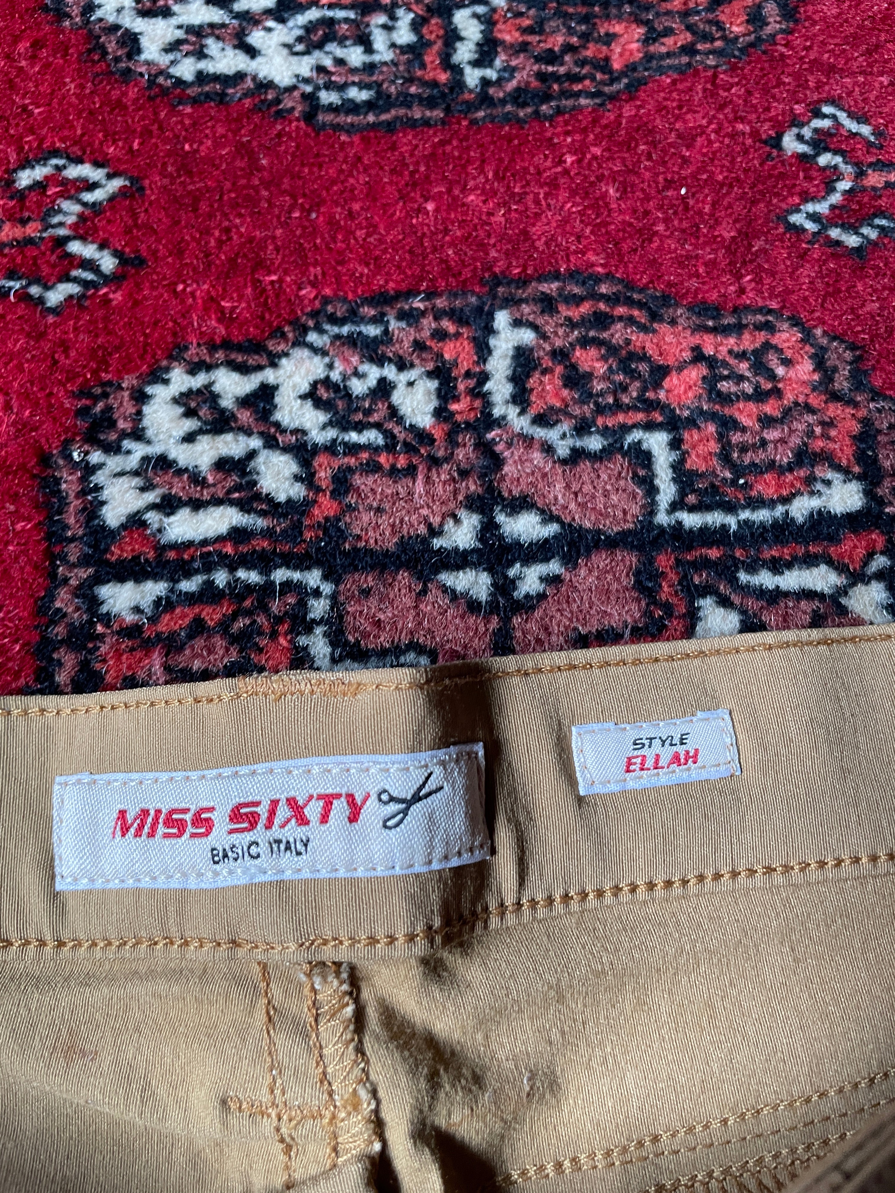 Miss Sixty belted flared low rise y2k pants