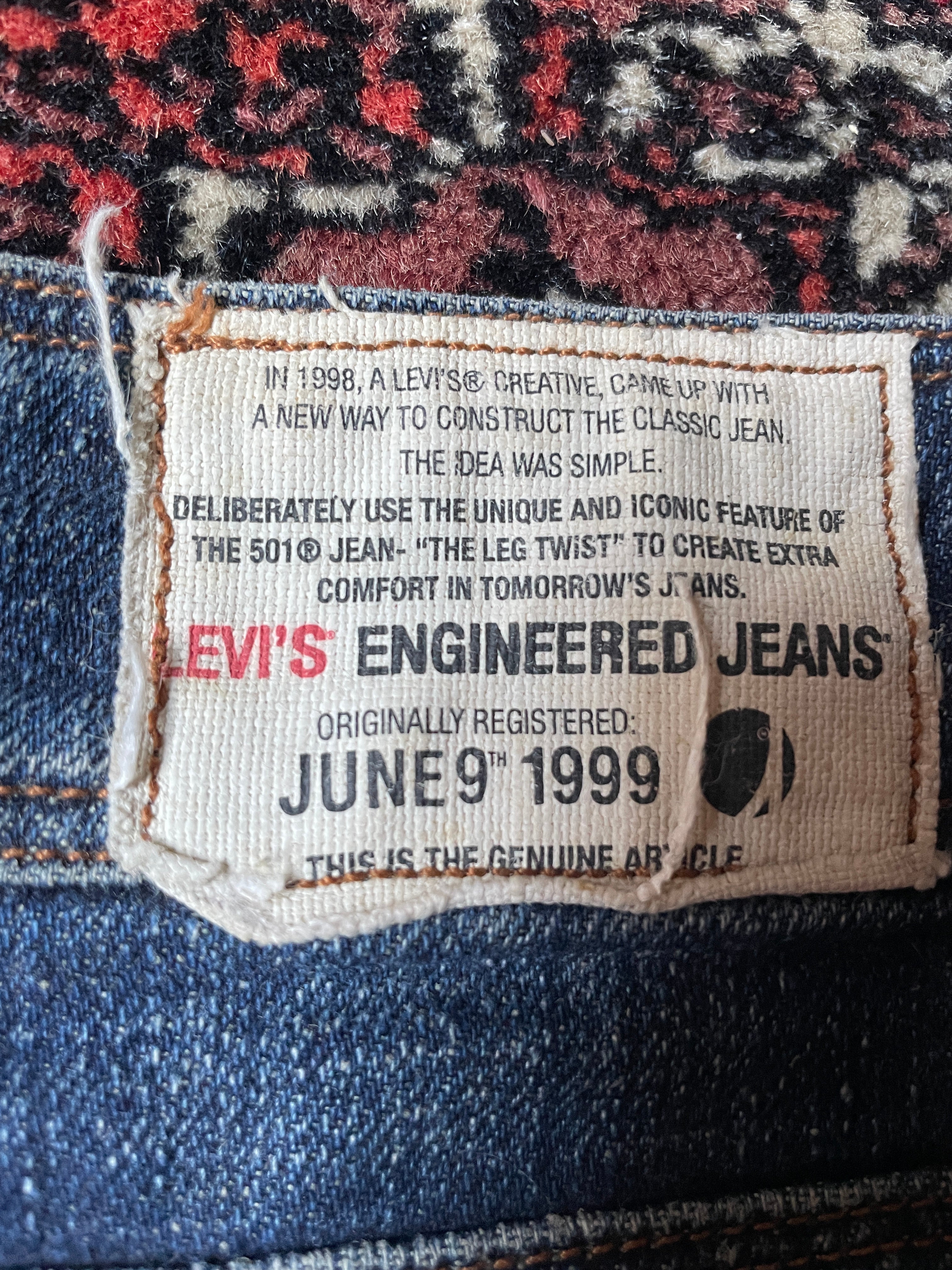 jeans levi’s engineered low rise bootcut y2k 1999